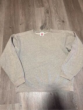 Wilson Gray Crewneck Pullover Sweatshirt